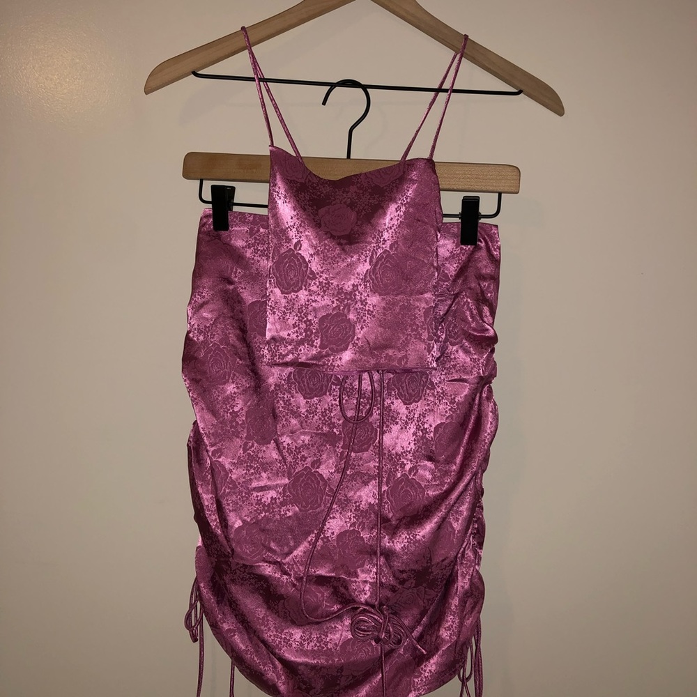 ♥️SOLD♥️ Forever 21 Satin Cropped Cami & Skirt Set